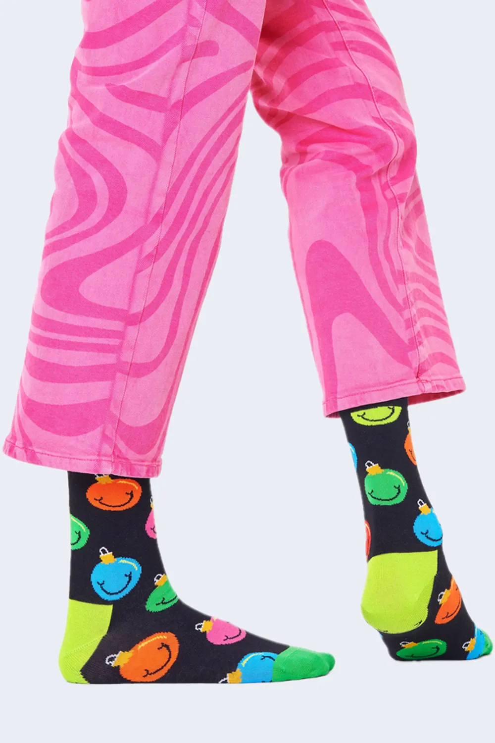 Calzini Happy Socks JINGLE SMILEY SOCK Nero