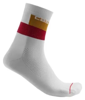 Calzini unisex Castelli Blocco 15 Bianco Avorio