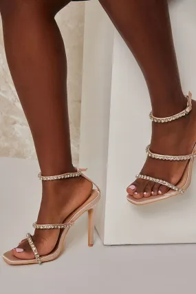 Chi Chi London - Sandali con tacco alto e strass e listini