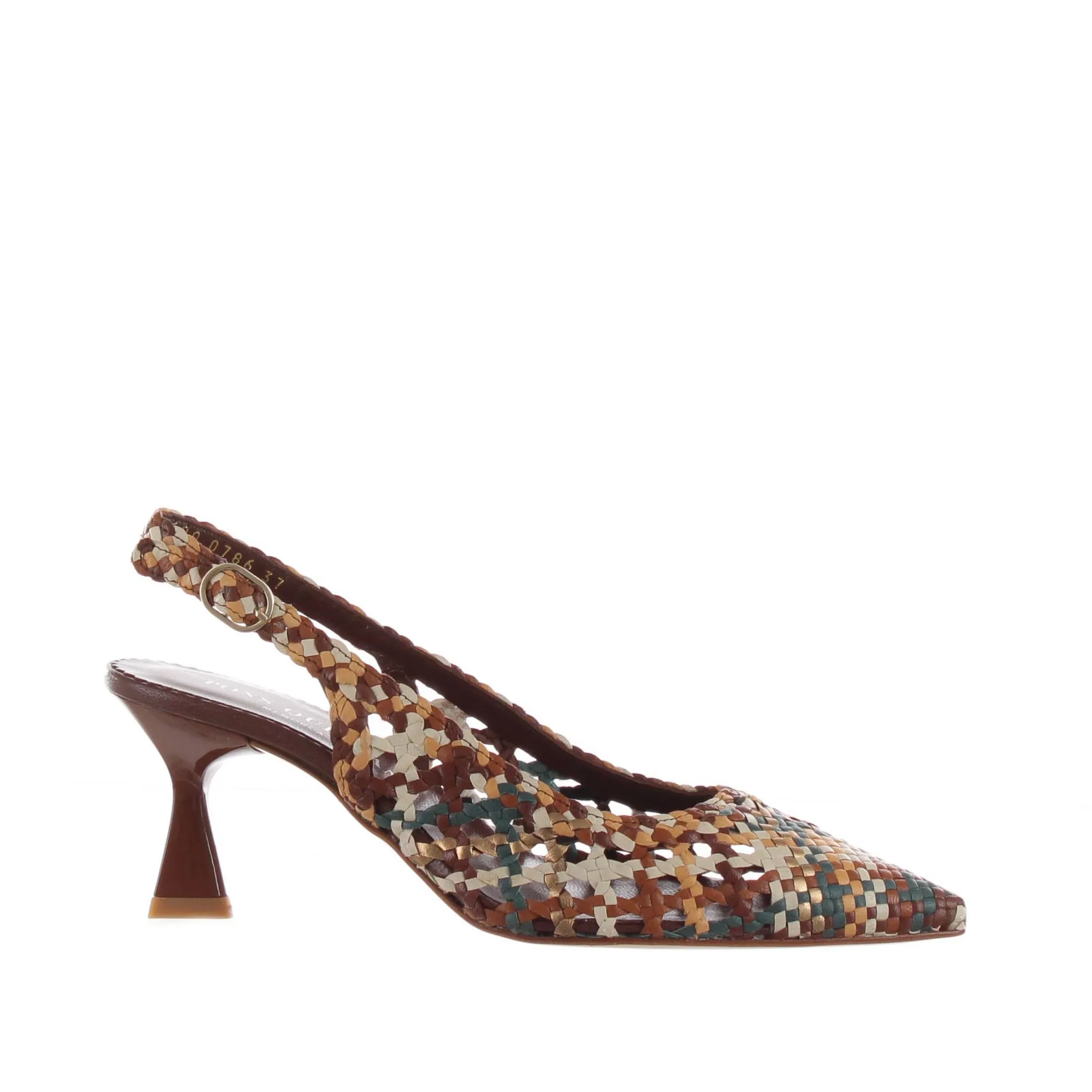 Décolleté slingback moritz in pelle intrecciata