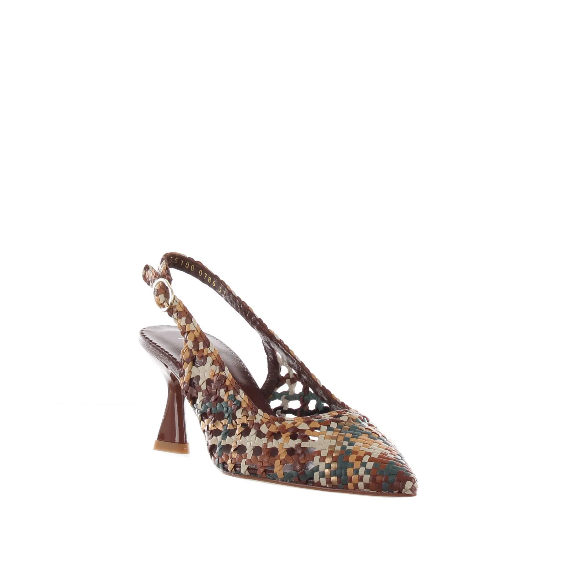 Décolleté slingback moritz in pelle intrecciata