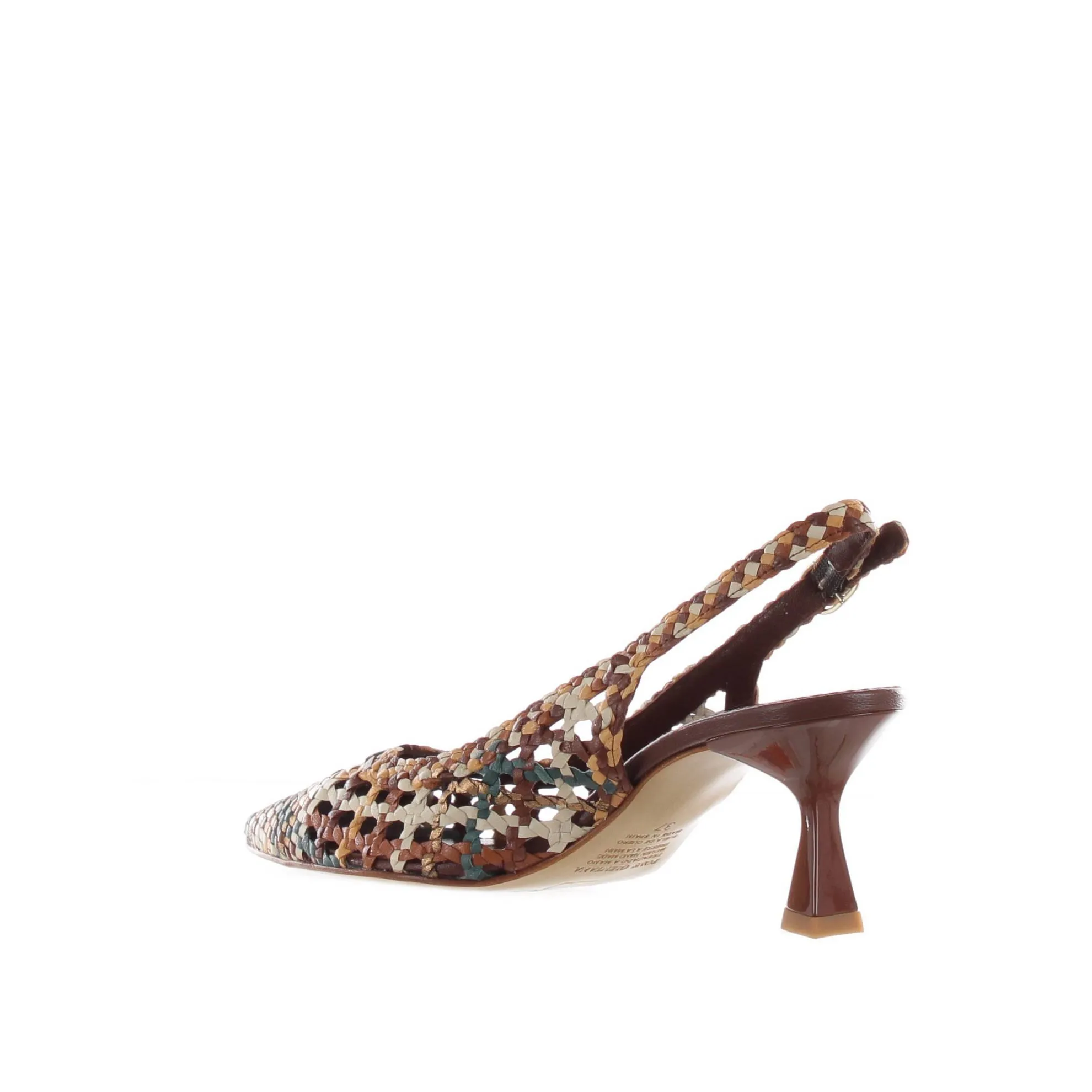 Décolleté slingback moritz in pelle intrecciata