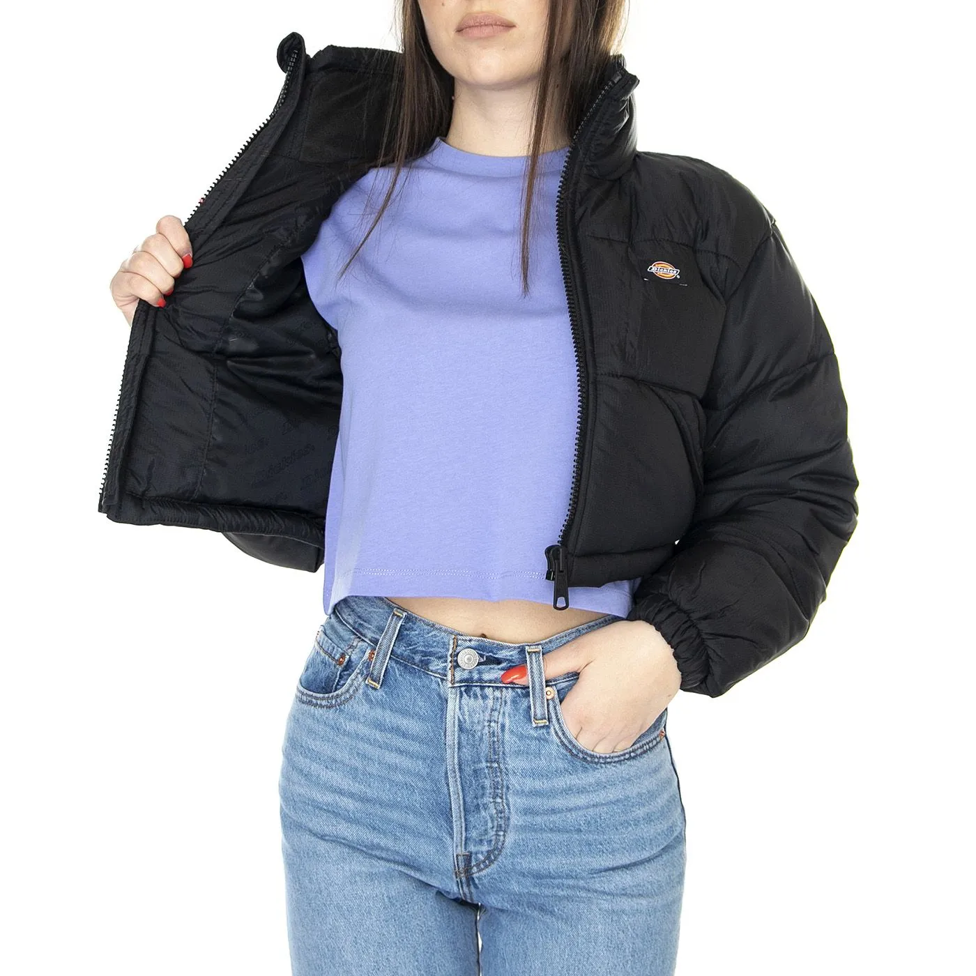 Dickies Alatina Cropped Black - Giacca Estiva Donna Nera    