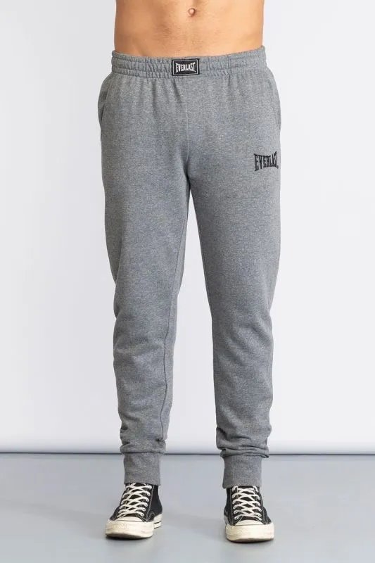 EVERLAST Pantaloni con polsino in felpa estiva uomo Grey Melange