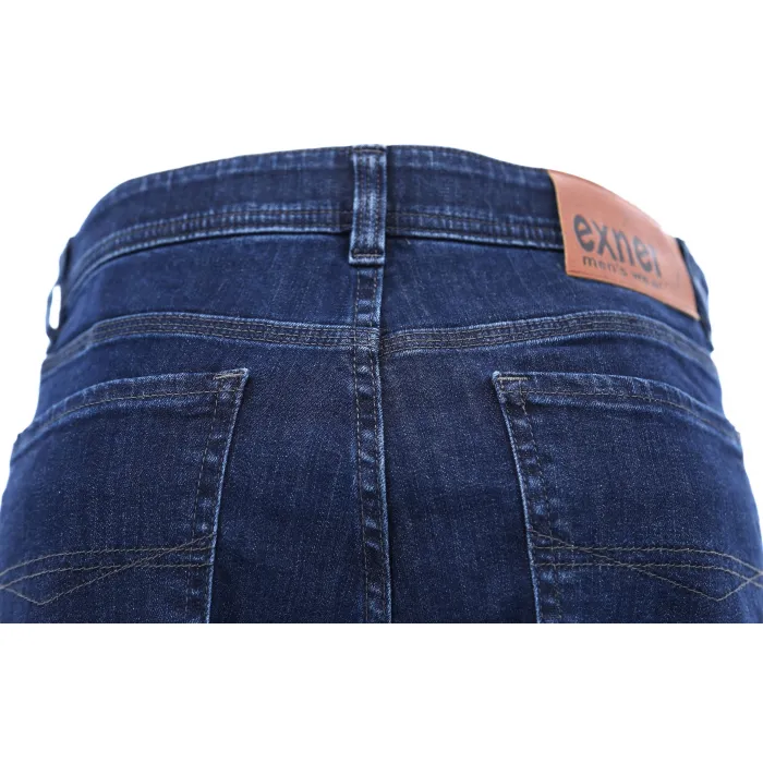 Exner Jeans da uomo elasticizzati con cintura elastica Denim