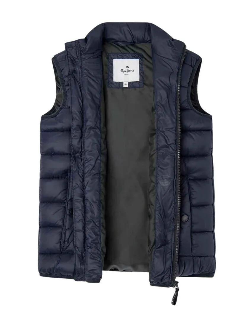 Gilet Pepe Jeans Andreu Blu Navy per Bambino