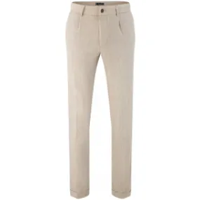 Henk ter Horst pantaloni moda in lino a righe Beige