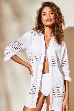 Lipsy Manica lunga - Camicia estiva da spiaggia