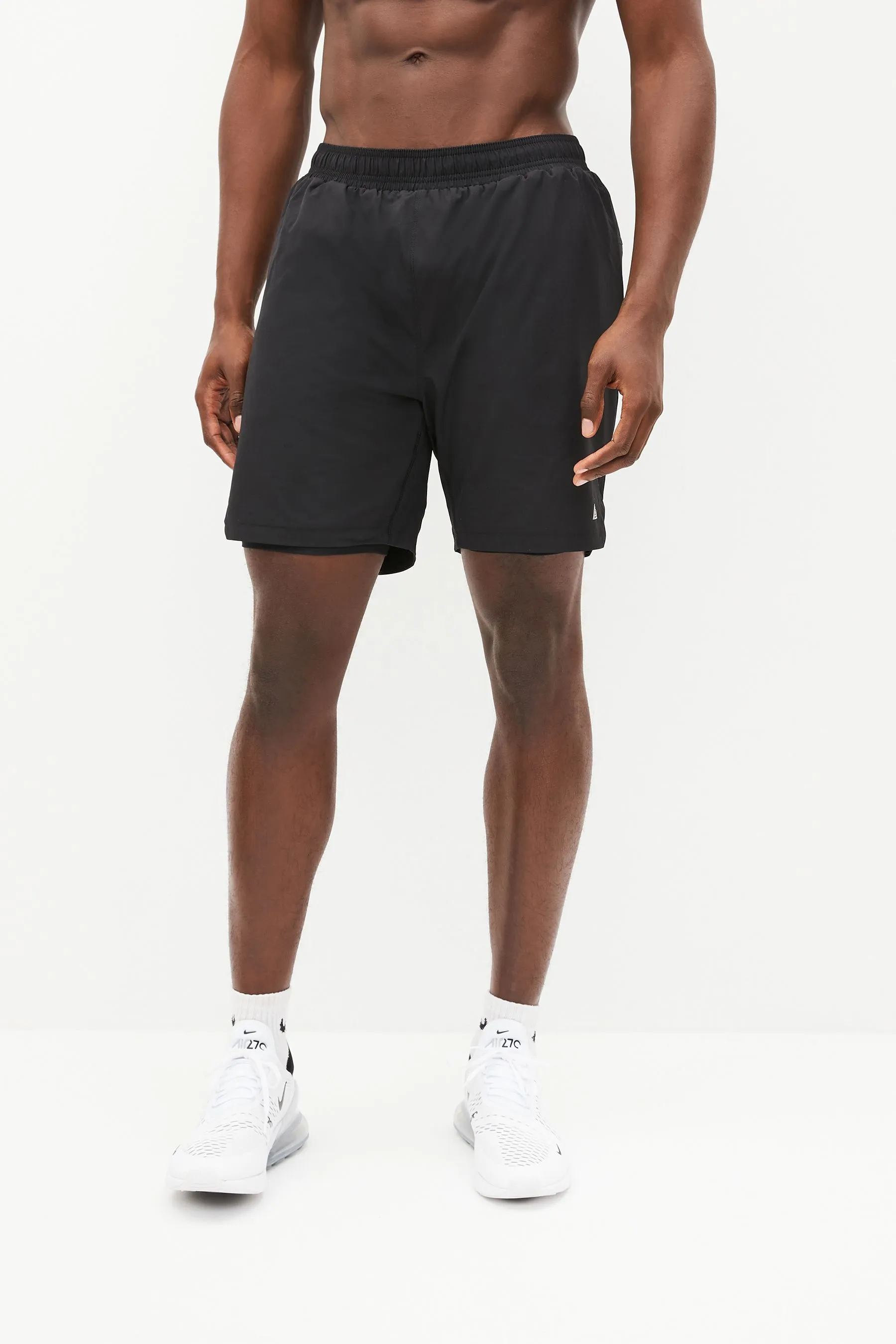 Nero  - Shorts da allenamento con fodera