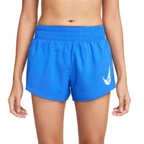 Nike Pantaloncini Running One Swoosh Hyper Blu Bianco Donna