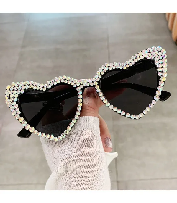 Occhiali cuore strass