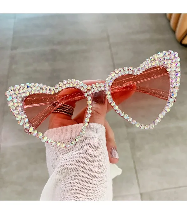 Occhiali cuore strass