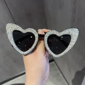 Occhiali da sole glitter heart