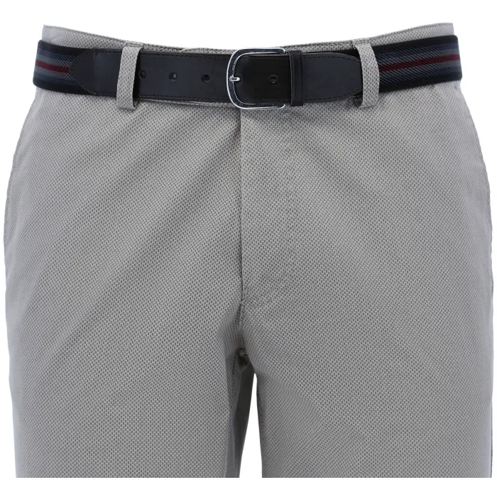 Pantaloni chino Henk ter Horst in cotone stretch Grigio a pois