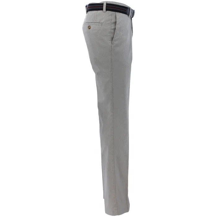 Pantaloni chino Henk ter Horst in cotone stretch Grigio a pois