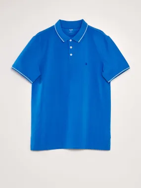 Polo in piqué di cotone - BLU