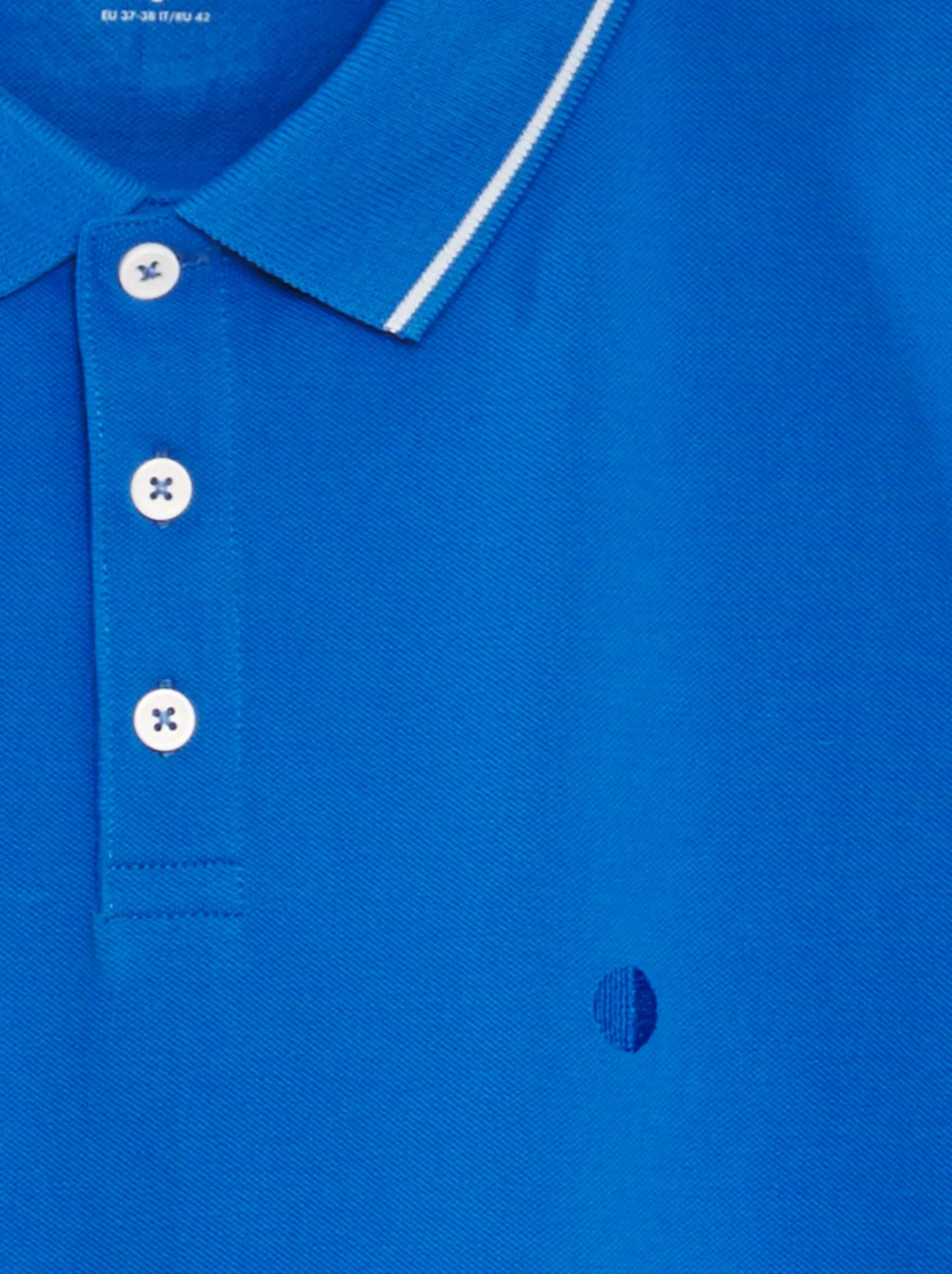 Polo in piqué di cotone - BLU