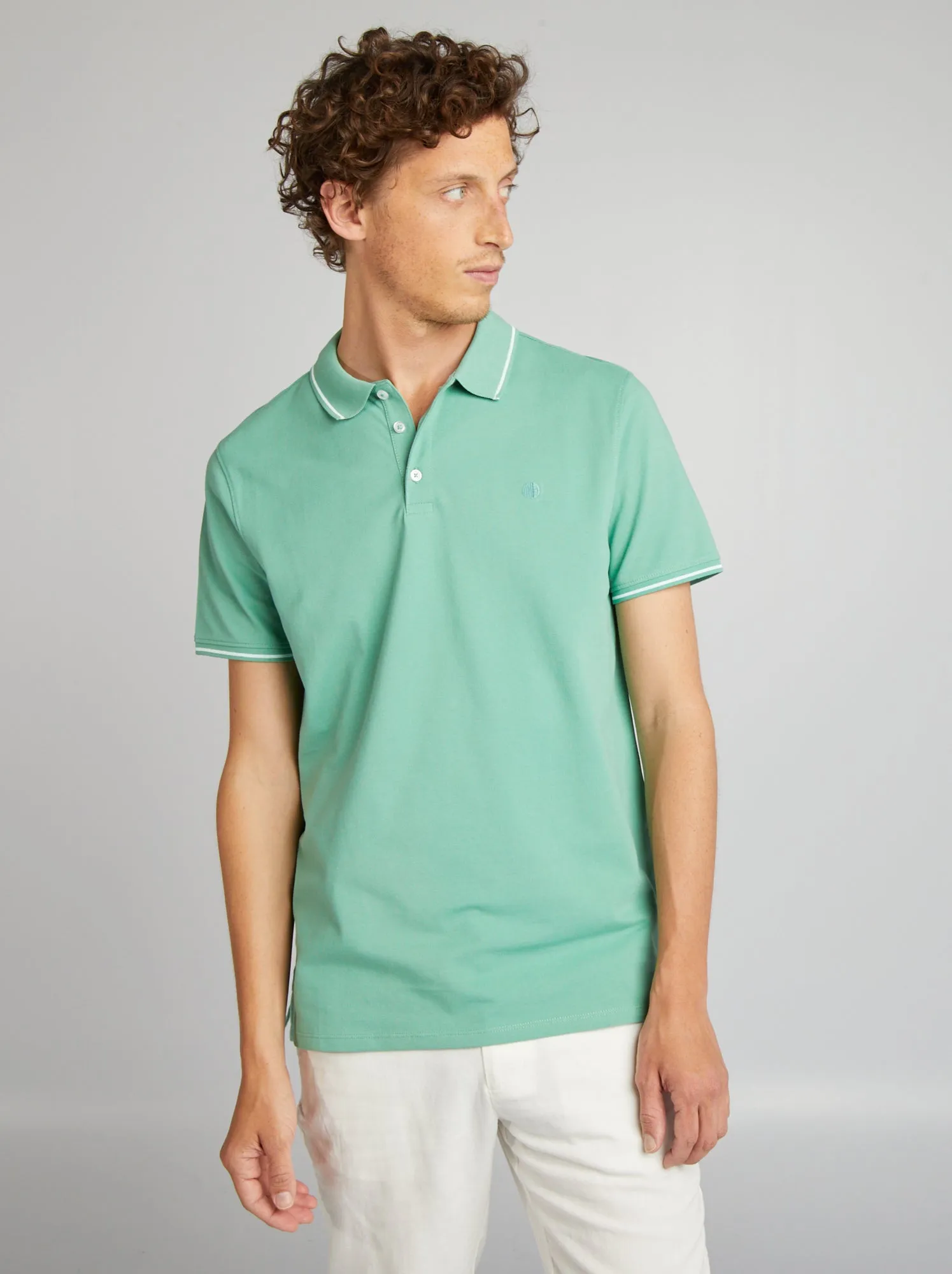 Polo in piqué di cotone - VERDE