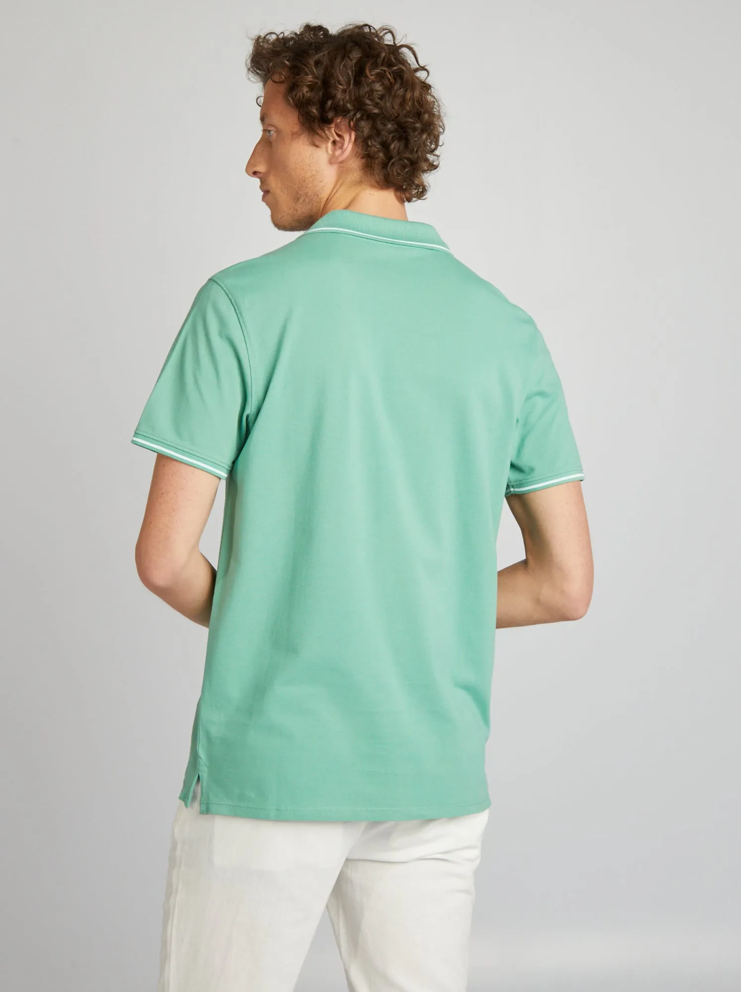 Polo in piqué di cotone - VERDE