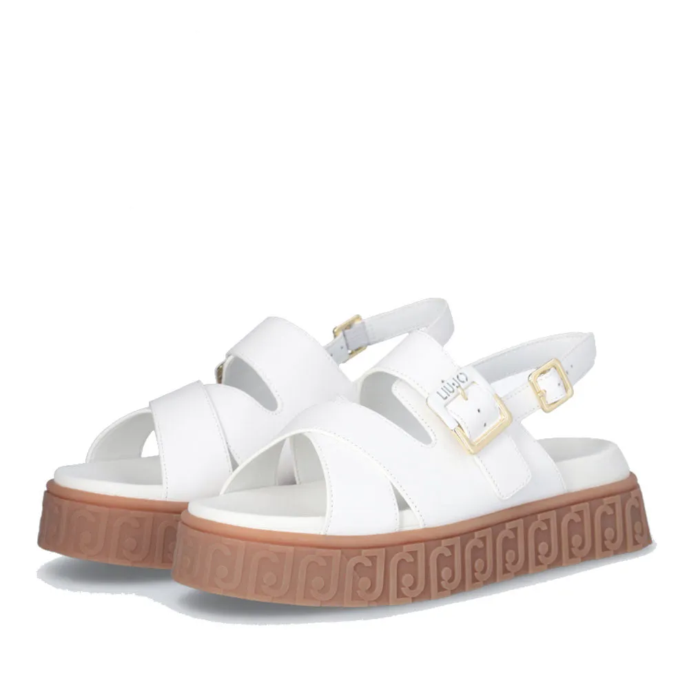 Sandali Donna LIU JO Lovely Sandal 01 in Pelle Bianca