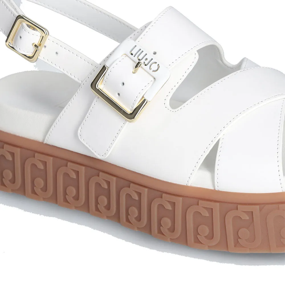 Sandali Donna LIU JO Lovely Sandal 01 in Pelle Bianca