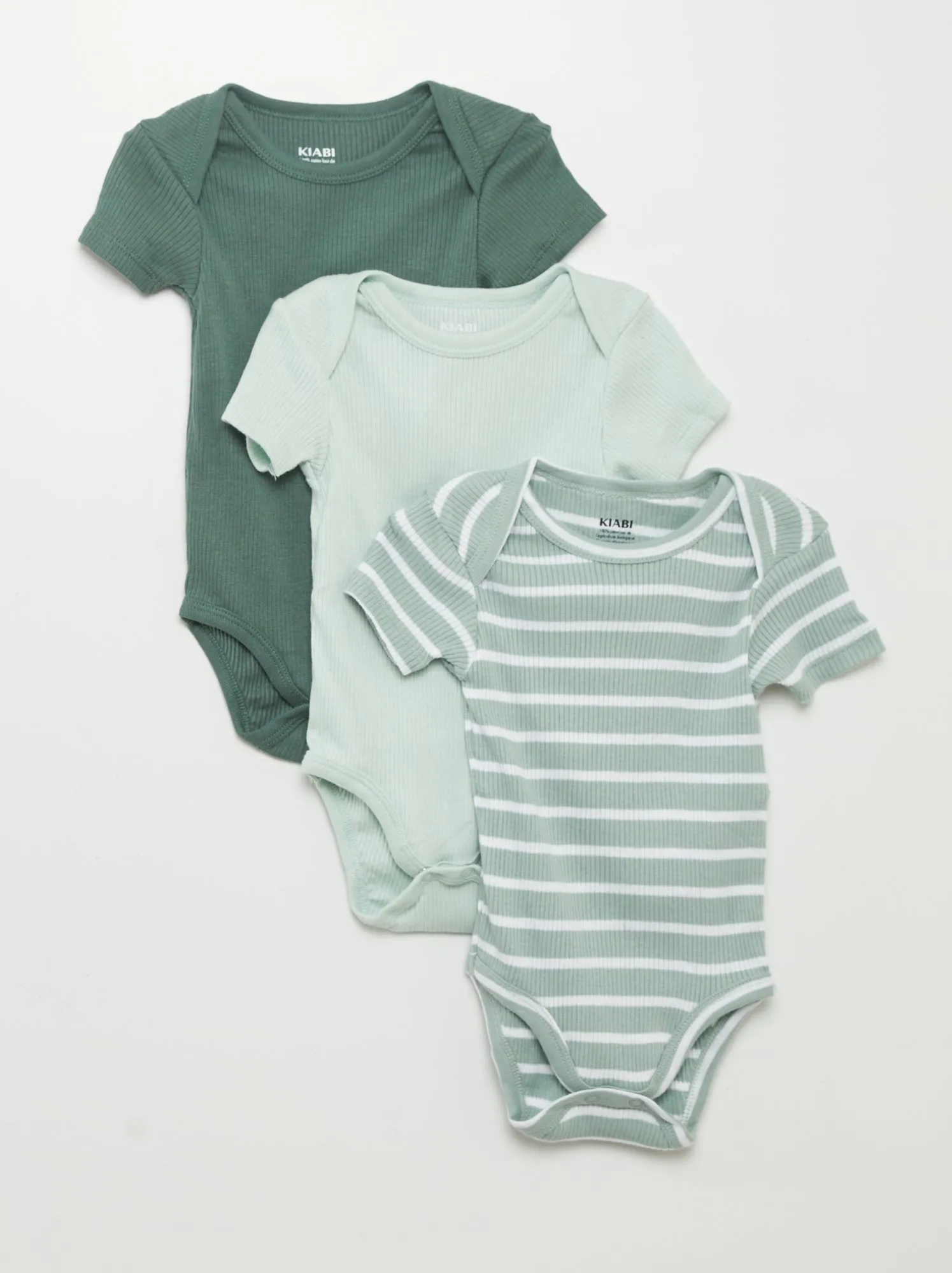 Set di body in jersey - 3 pezzi - VERDE