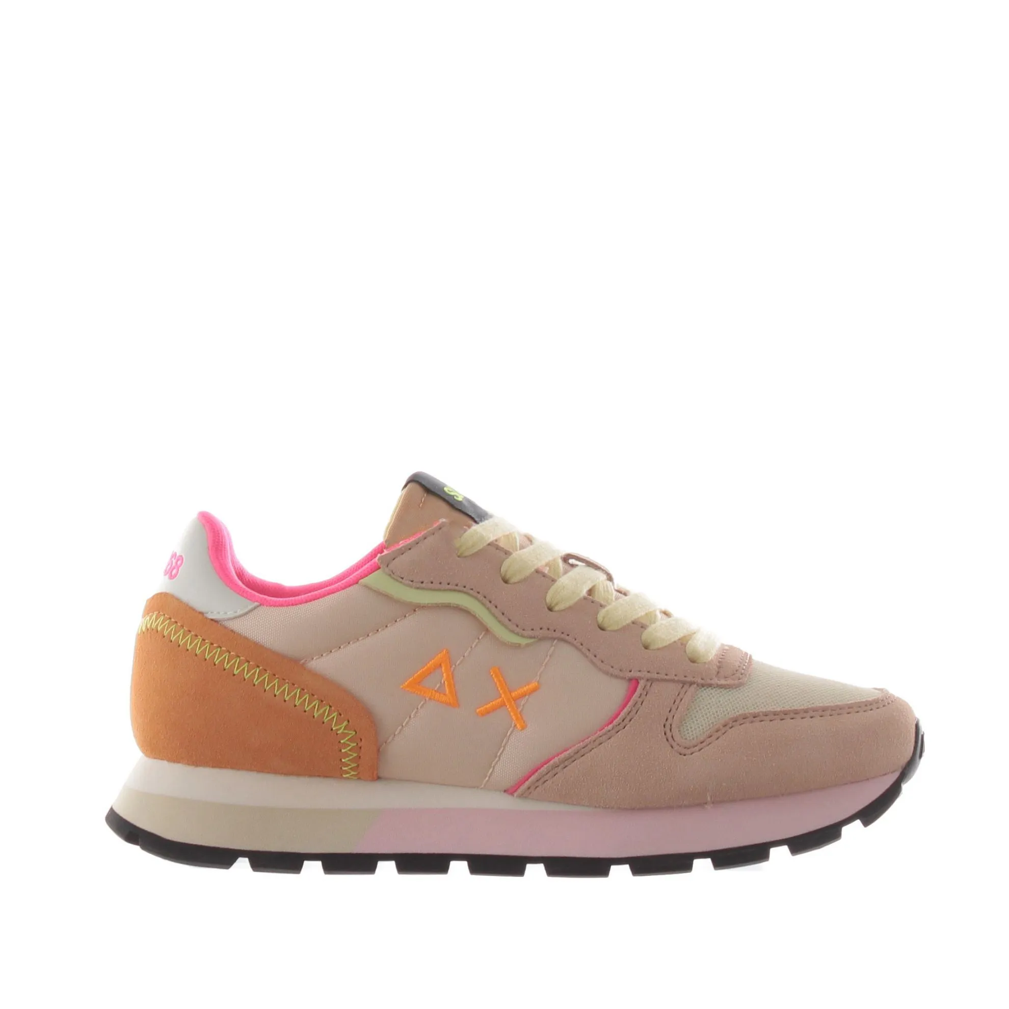 Sneaker ally color explosion in camoscio e nylon