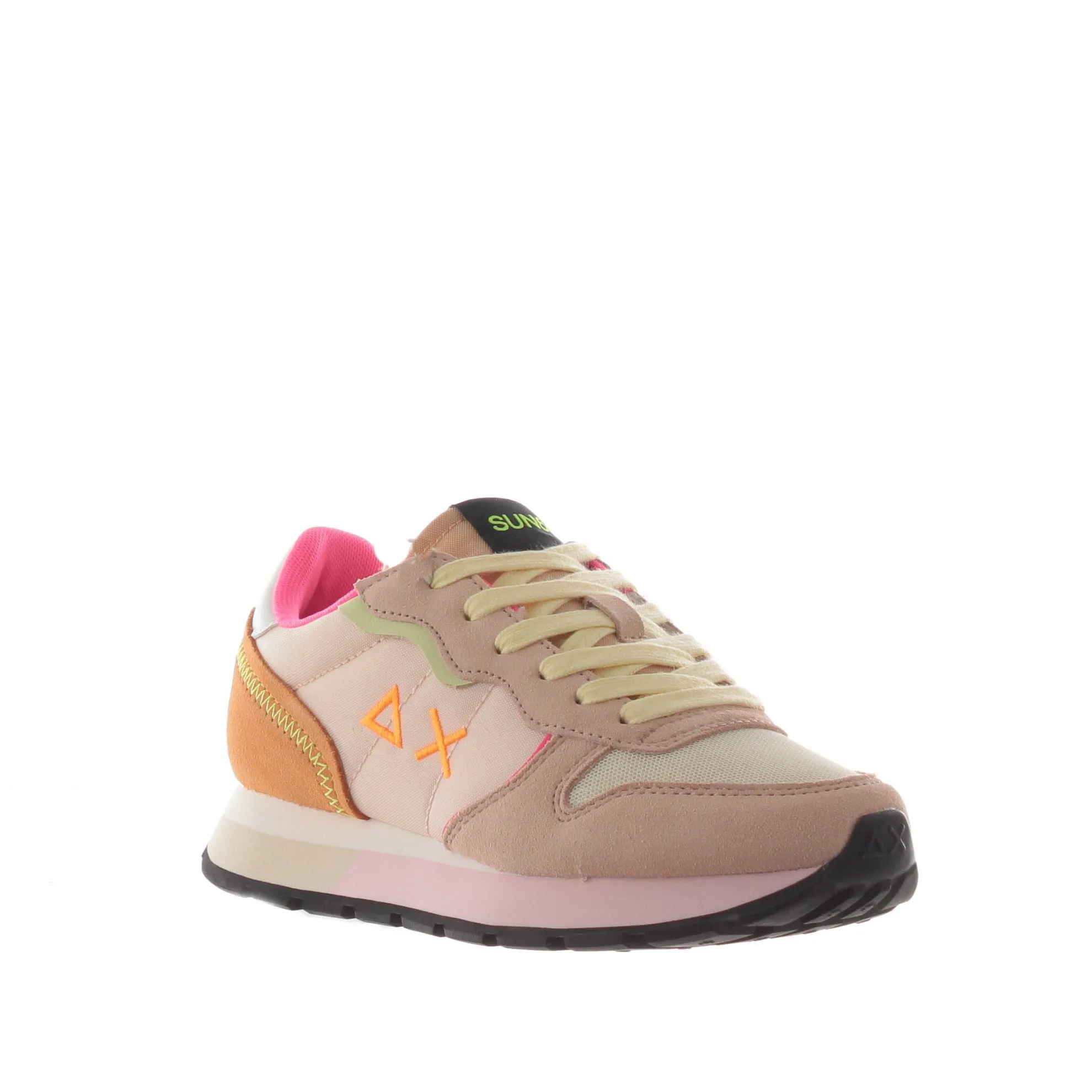 Sneaker ally color explosion in camoscio e nylon