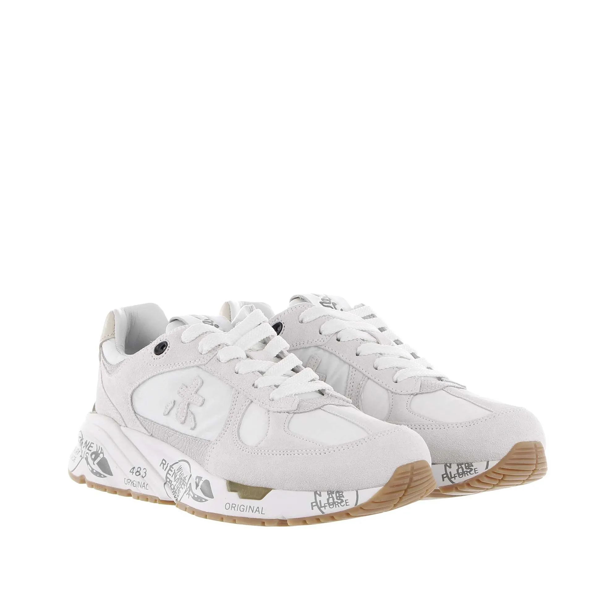 Sneaker mase in camoscio e nylon