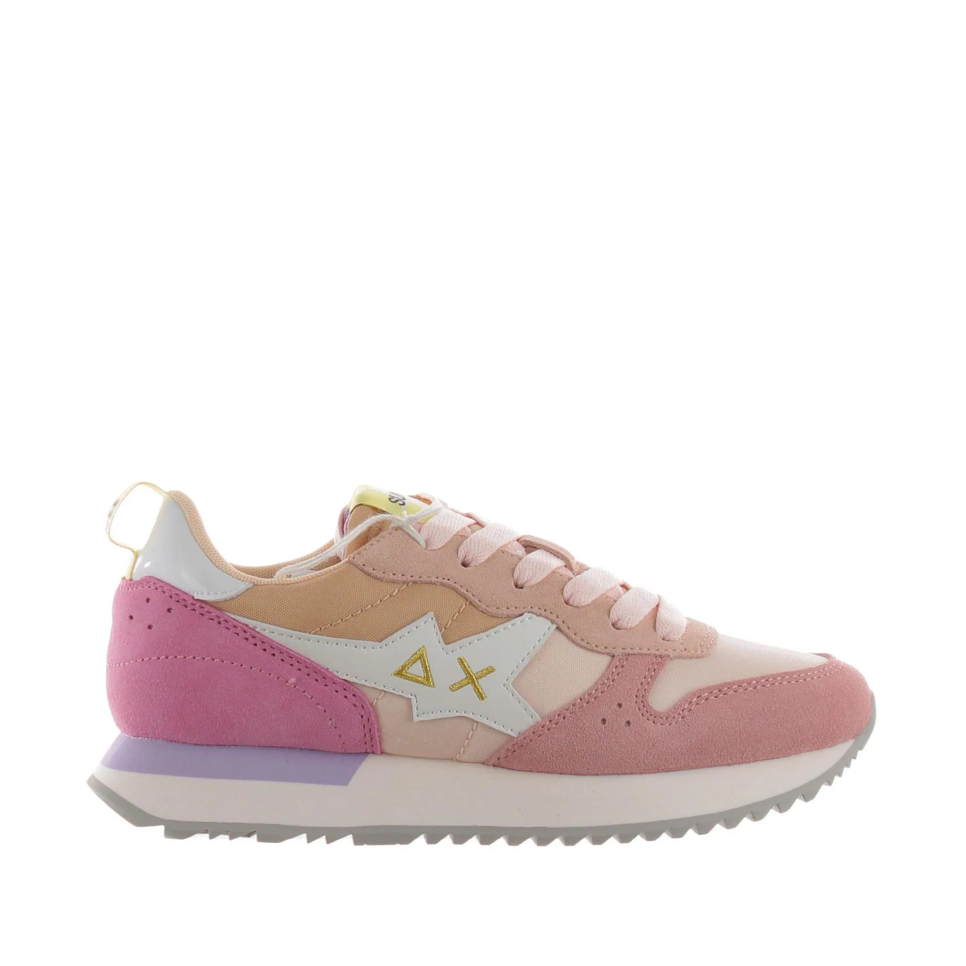 Sneaker stargirl multicolor in camoscio e nylon