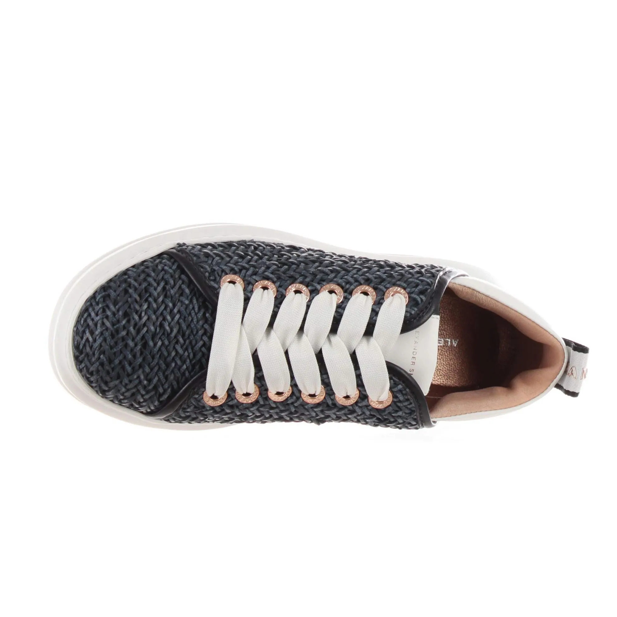 Sneaker wembley in pelle intrecciata