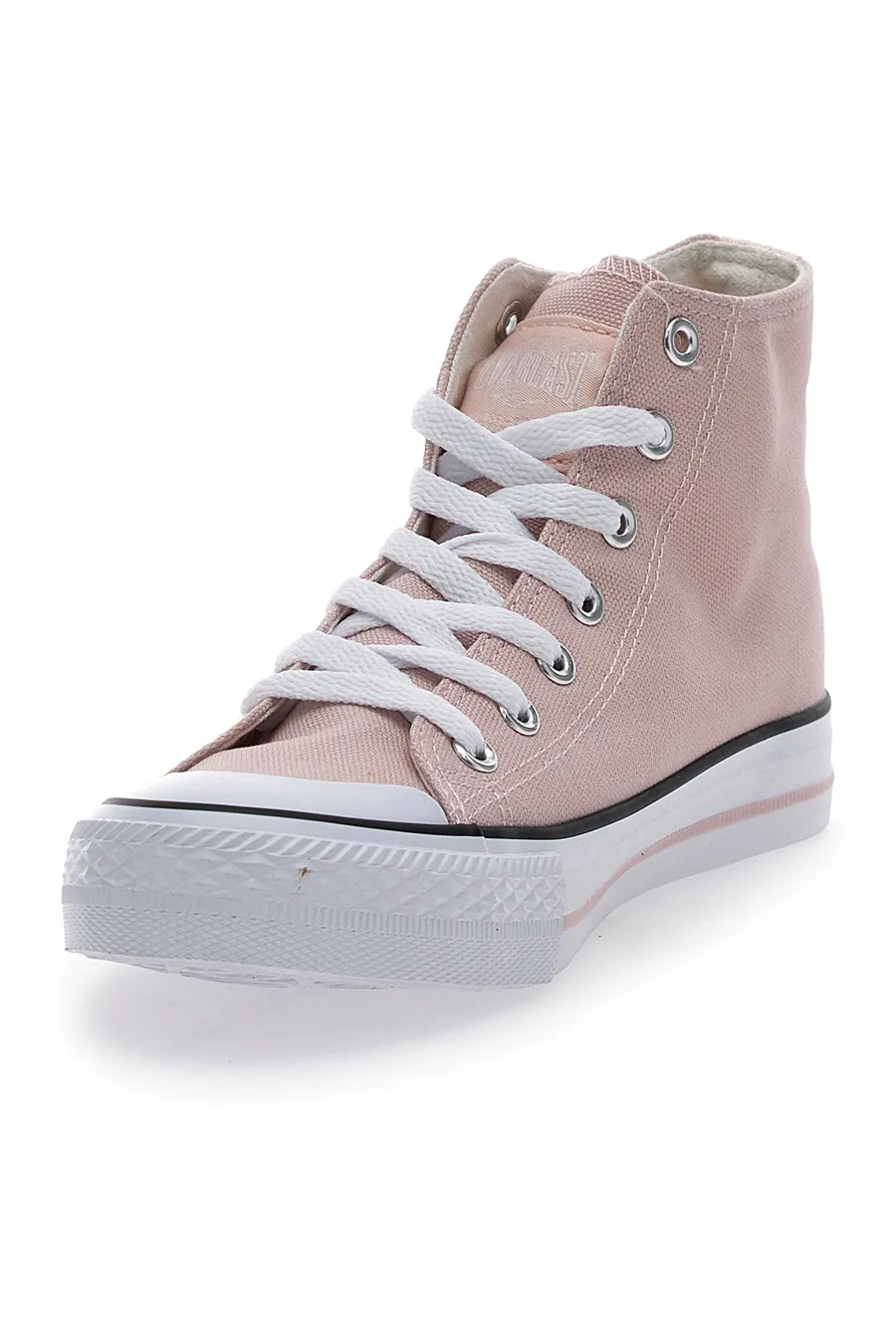 Sneakers alte Everlast 2127 in tela rosa con suola bianca