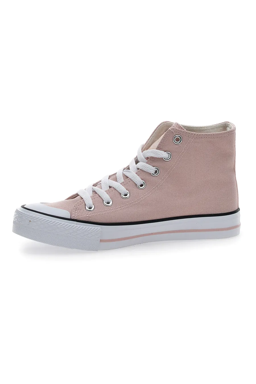 Sneakers alte Everlast 2127 in tela rosa con suola bianca