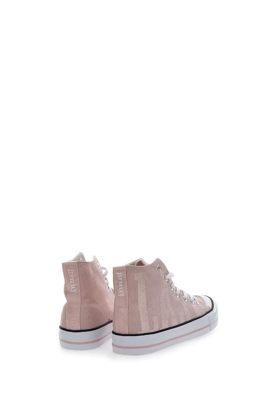 Sneakers alte Everlast 2127 in tela rosa con suola bianca