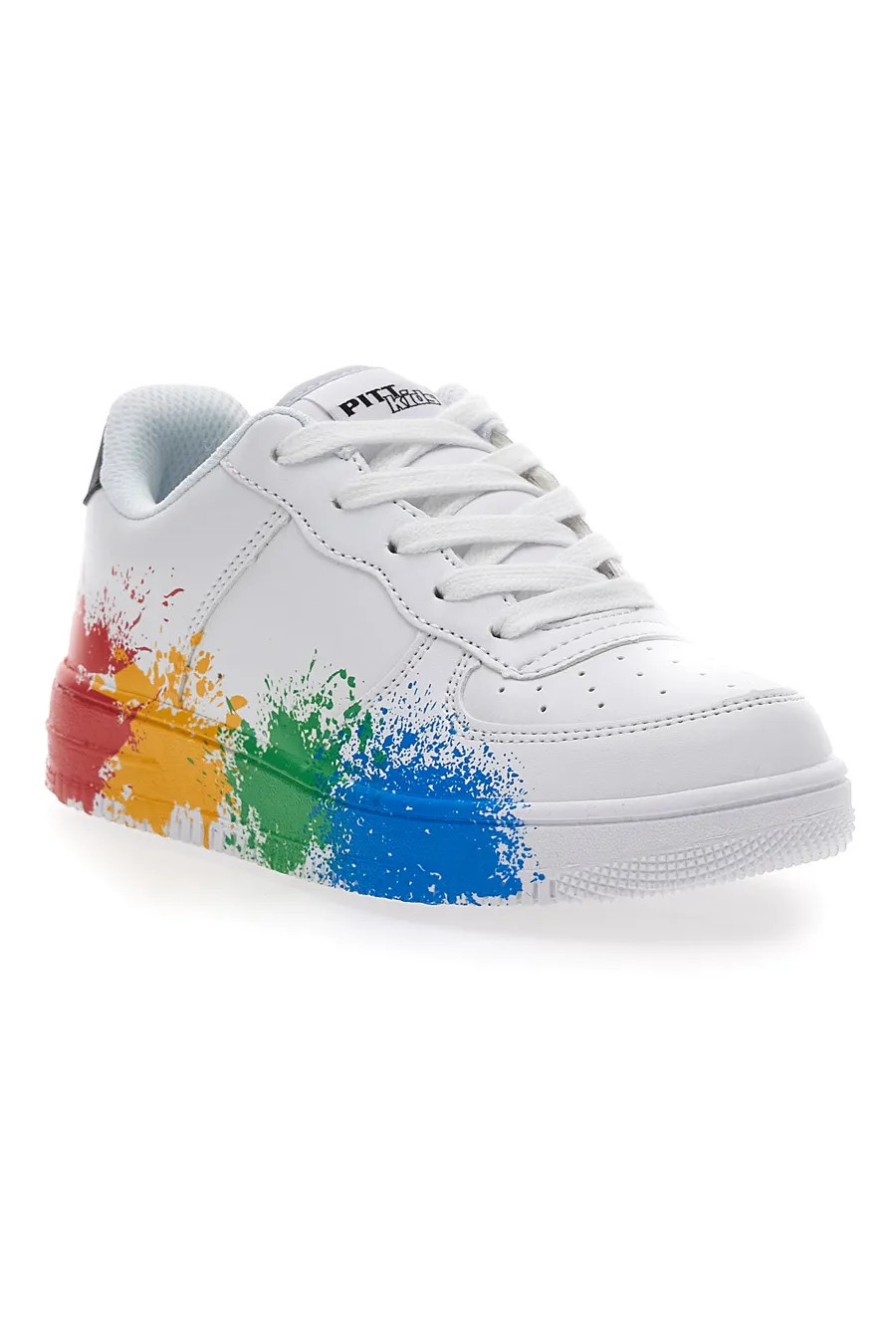 Sneakers Bianche Con Stampa Colorata Pitt Kids 191563