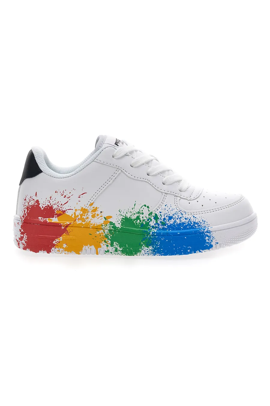 Sneakers Bianche Con Stampa Colorata Pitt Kids 191563