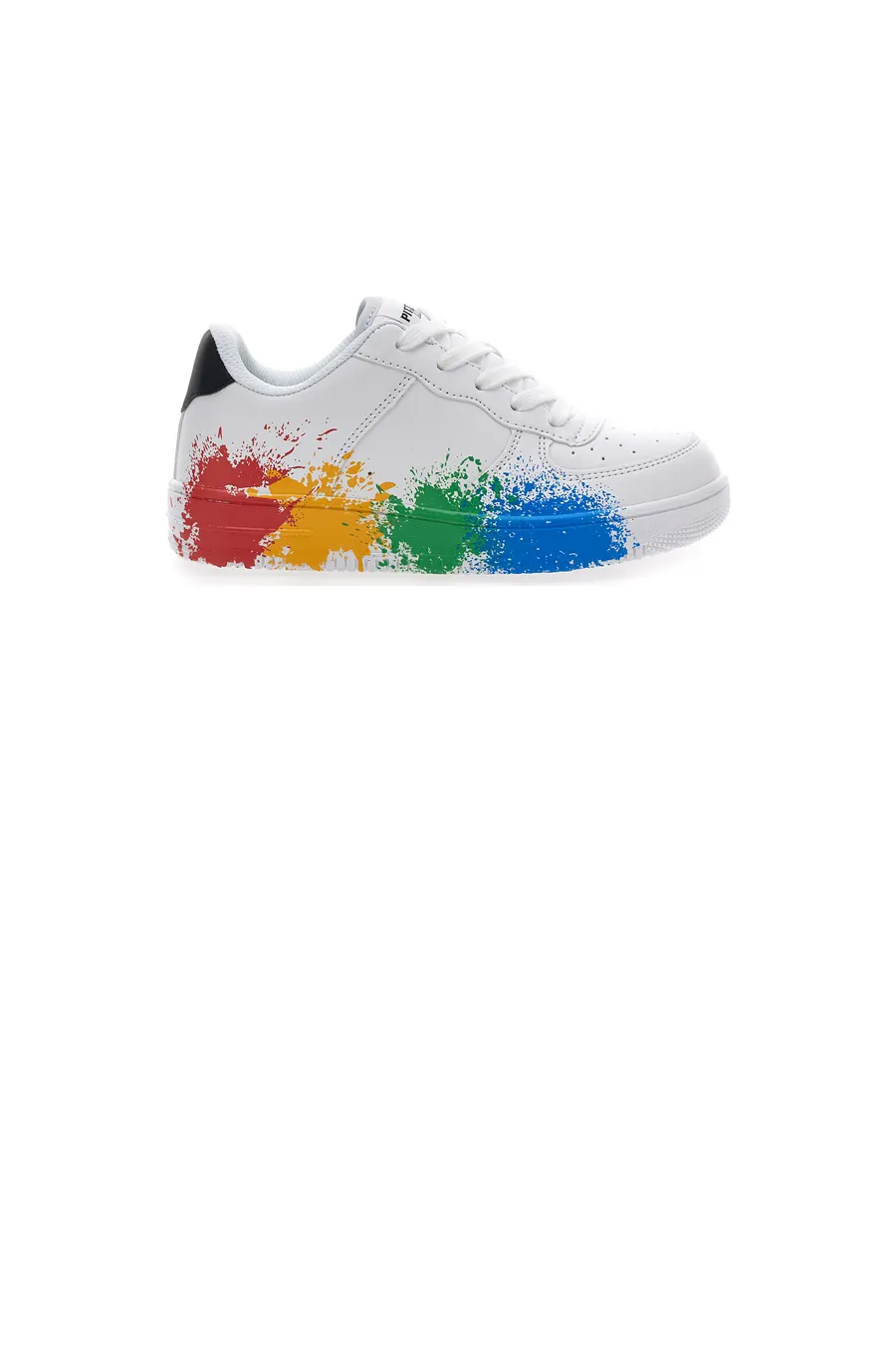 Sneakers Bianche Con Stampa Colorata Pitt Kids 191563