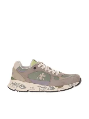 Sneakers in camoscio e canvas