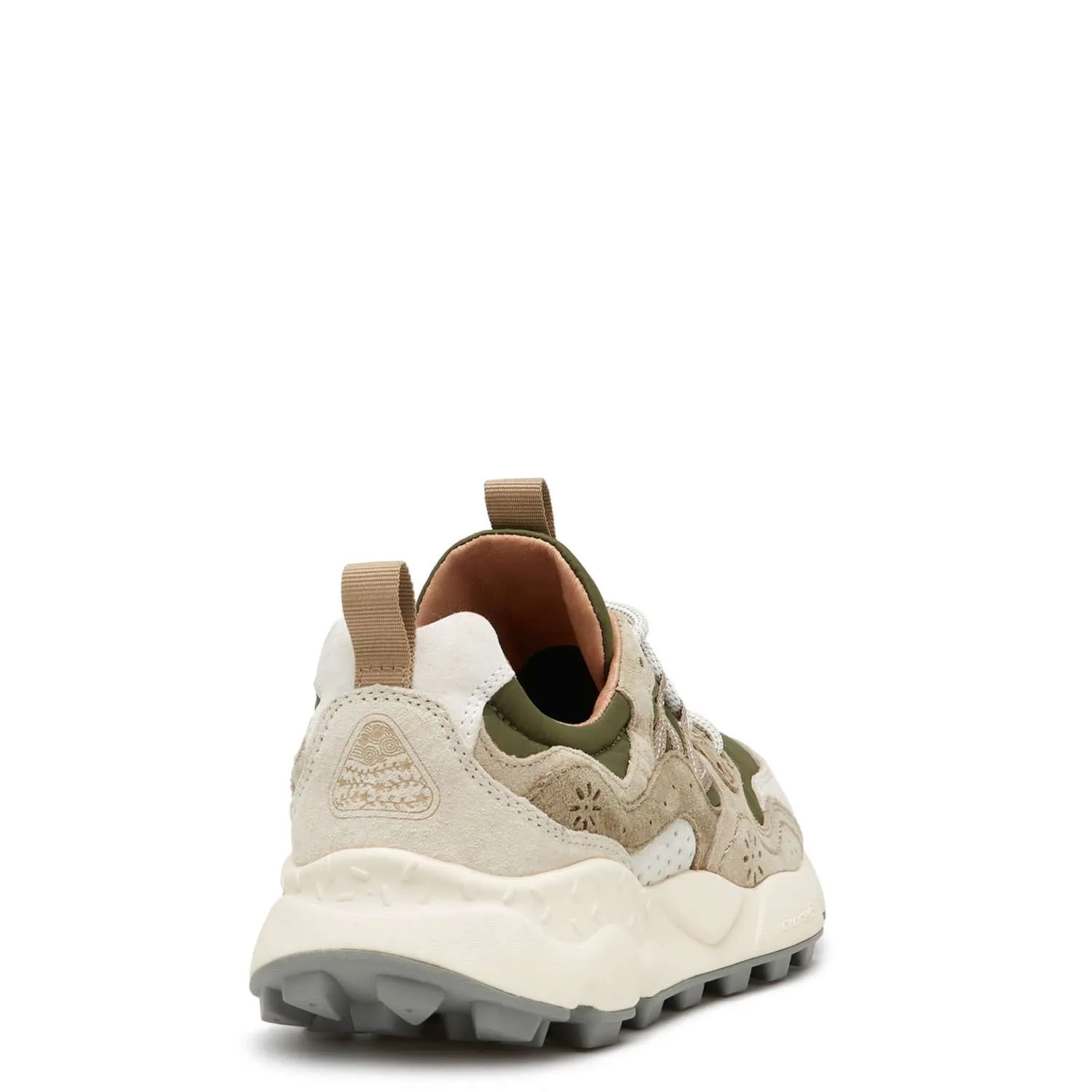 Sneakers In Suede E Tessuto Beige, Militare Yamano 3