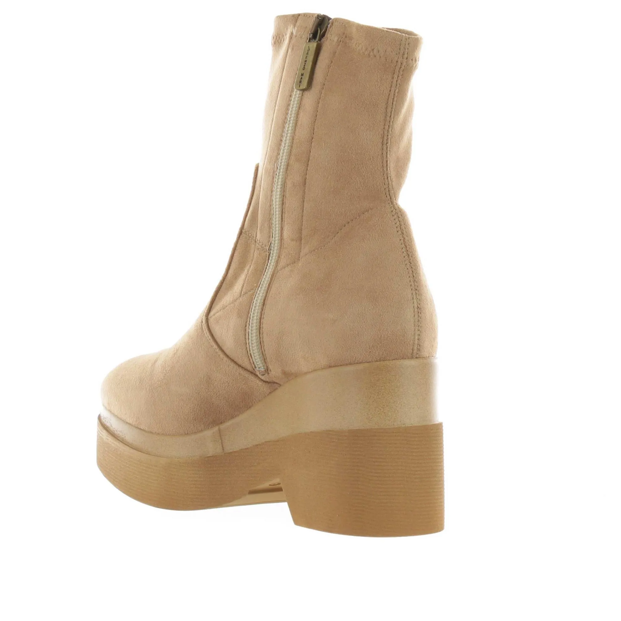 Stivaletto platform in camoscio stretch