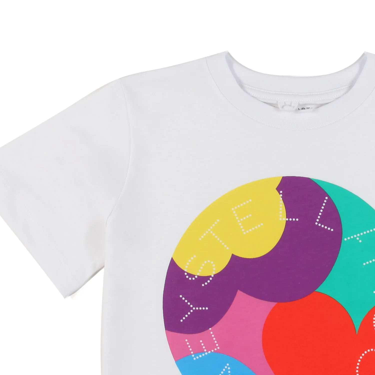 T-Shirt Bianca Con Stampa Colorata Bambina E Teen