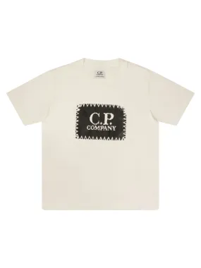 T-shirt con stampa logo sul petto