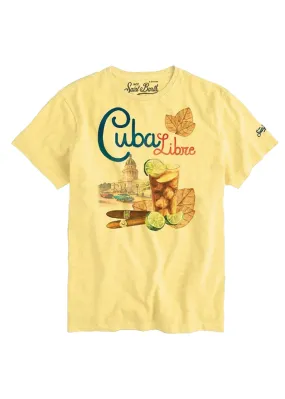 T-SHIRT "CUBA LIBRE" GIALLA IN COTONE