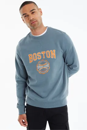 Threadbare Boston - Felpa con Girocollo grafica