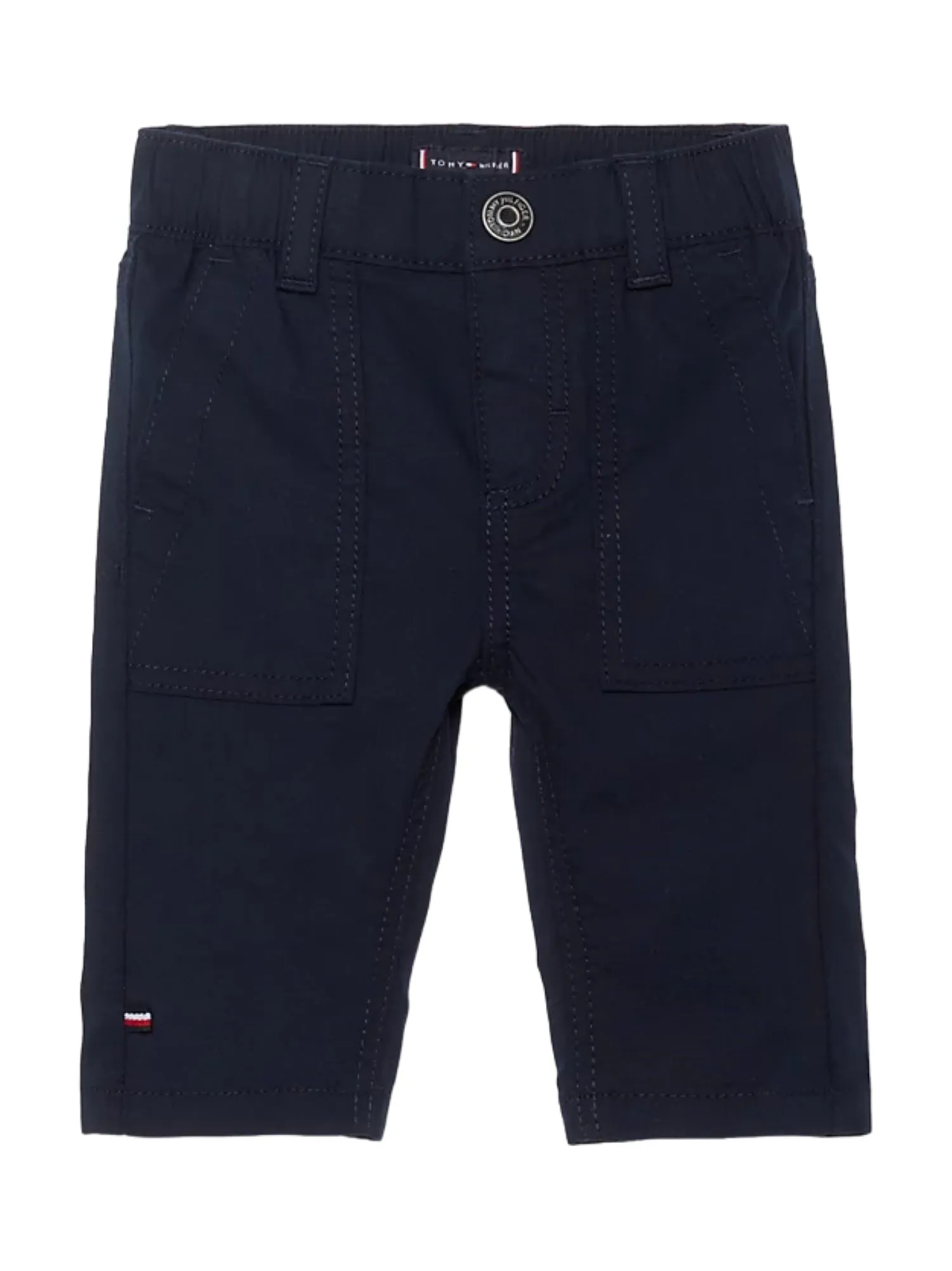 Tommy Hilfiger pantaloni in cotone stretch blu