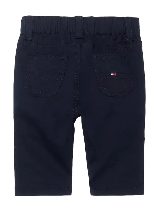 Tommy Hilfiger pantaloni in cotone stretch blu