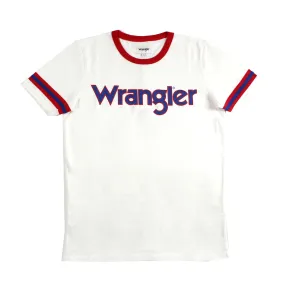 Wrangler t-shirt inserto logo off white uomo